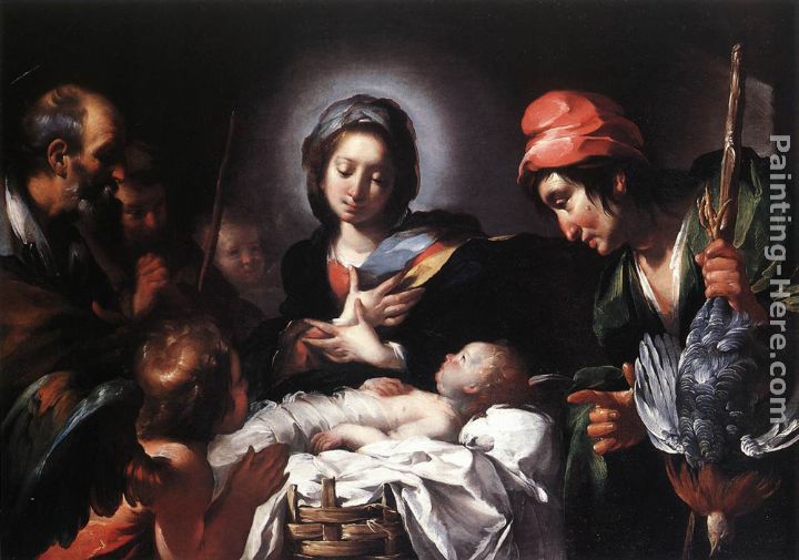 Adoration of the Shepherds painting - Bernardo Strozzi Adoration of the Shepherds art painting